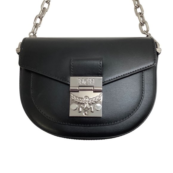 MCM Black Leather Mini Patricia Crossbody Bag / Belt Bag - Picture 2 of 8